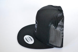 Yupoong Snap Back - Black Embroidered Hat